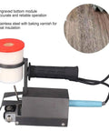 Pro Level Handheld Cycloid Veneer Stitching Machine With 60W Power And Heavy Duty Steel Body showing engraved bottom module and stainless steel.