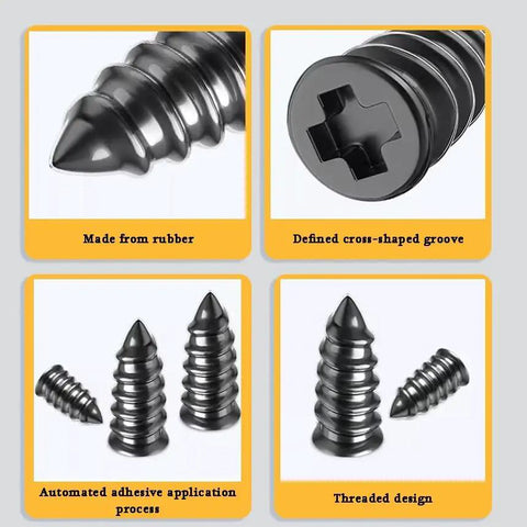 100 Piece All Terrain Tire Repair Plugs For Nissan Frontier 2013-2021 tough rubber plugs with cross groove design.