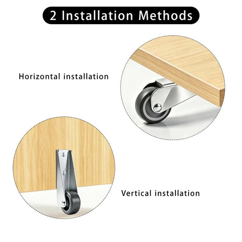Heavy Duty Gate Caster Wheels 4 Pack Replacement Roller Wheels Smooth As Butter Rubber Sliding Door Bottom Casters for installation methods