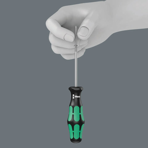 Torx HF Screwdriver With Holding Function For Torx Screws TX 8 x 60 mm in hand, showing ergonomic Kraftform handle and recessed compatibility.