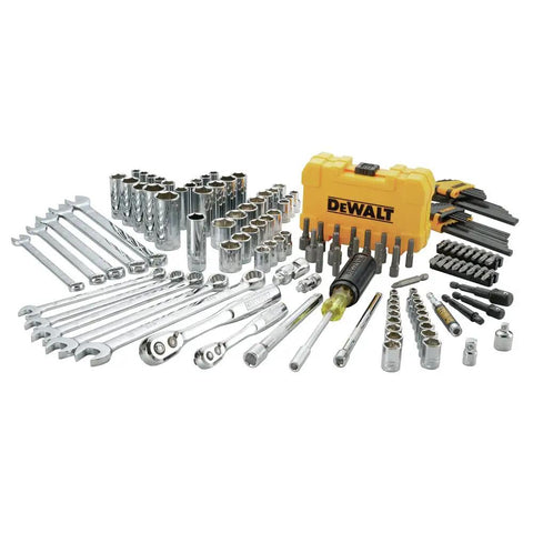 Mechanics Tools Kit And Socket Set, 142 Piece, One Quarter And Three Eighths Inch Drive Sizes, MM SAE, DirectTorque Technology on display