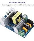 Heavy Duty Ac 100 240V To 24V Dc Switching Power Supply Module Delivers 150 Watts Of Rock Solid Juice To Industrial Control Gear With Zero Drama Regulation, Circuit board with protective components.
