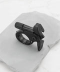 Beefed Up Bike Fork Remote Lockout Lever Aluminum Alloy Front Suspension Lock Switch on gray surface