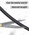 Scissors cutting 75 Inch Flexible Magnetic Shower Door Seal Strip For Framed And Semi Framed Glass Doors Replacement Magnetic Strip Easy Cut Black Roll Must Have For Swinging Shower Doors