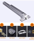 Stainless Steel Door Push Bar Panic Exit Device With Exterior Lever Emergency Lock For Commercial Doors Easy Nonhand Entry