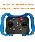 Heavy Duty Electric Machinery Mover Skate With 360 Degree Mobile Design For Tough Industrial Tools And Equipment Transport Needs remote control panel with joysticks.