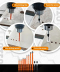 Tough As Nails Serrated Carbide Drill Bit Set Includes Diamond Tile Bits And PH2 Screwdriver Tips Quick Fit Hex Shank for drilling tile and wood.