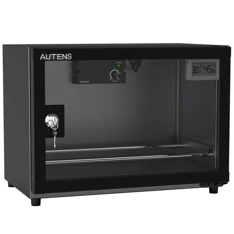 25L Filament Dehumidifier Storage Cabinet For 5 Rolls With Magnetic Seal, transparent glass and aluminum, low power 6W