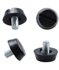 Heavy Duty Adjustable Furniture Levelers Hella Sturdy M6 Screw Glide Feet showing black rubber and metal foot pads for stable furniture.
