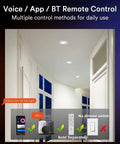 Lumary Smart Gimbal Recessed Lighting 4 Inch with app, voice, and remote control options for customizable illumination.