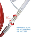 360 Degree Rotating Stainless Steel Swivel Joint For Airless Paint Sprayers And Hose High Pressure Spray Gun Connector Accessory One Quarter Inch Pro Grade Heavy Duty That Reduces Wrist Strain And Hose Kinking, 1/4 in stainless steel hose connector
