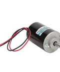Hella Quiet High Speed DC Electric Motor XD Series for Precision Bench Cutting with black casing and wires.