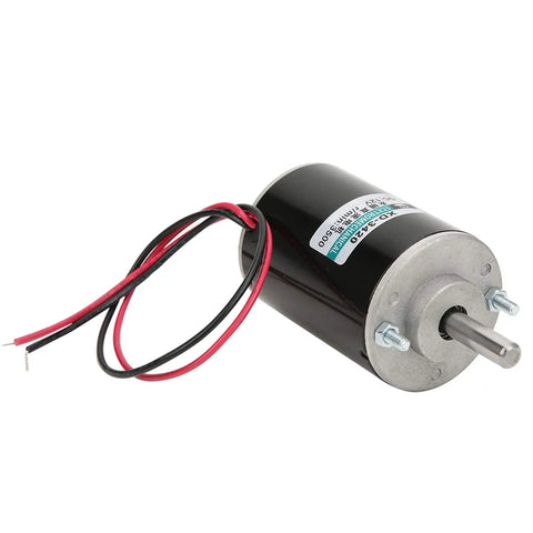 Hella Quiet High Speed DC Electric Motor XD Series for Precision Bench Cutting with black casing and wires.