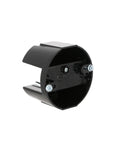 4 Inch Round Saddle Box For Ceiling Fans And Fixtures Black With Self Gripping Wire Entry Clamps And Mounting Hardware Included Supports Up To 70 Lb Ceiling Fans And 210 Lb Light Fixtures