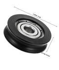 U Groove Track Guide Bearing Kit, 6x27x8 Nylon U Type Wheel With Internal Grease, Deep Groove Ball Bearing for Cabinet, Window, Mechanical Equipment, Smooth, Quiet Operation, Durable Nylon Coated Pulleys.