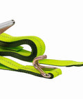 Four Pack 2 Inch Ratchet Straps With Wire Hooks For Flatbed Truck Tie Downs Safety Green Webbing 15 Foot Length