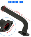Exhaust Header Pipe Muffler Replacement dimensions for Predator 212 196cc 224cc 6.5HP Engines with size details.