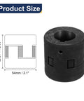L-jaw coupling, 3-piece set with Buna-N rubber spider, black hubs for 1-1/8 inch shafts