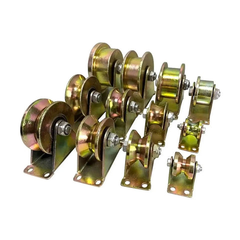 Top Shelf Sliding Door Roller Set Got You Covered With Rust Proof Plated Steel Track Wheels And Precision Bearings For Slick Quiet Rolling On U V Or H Tracks Durable Three Piece Replacement Caster Hardware Sized At Thirty Millimeters Wide, featuring a variety of plated steel rollers.
