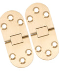 180 Degree Brass Folding Table Hinge CNC Machined Solid Brass Construction With Gold Finish Opens Flat