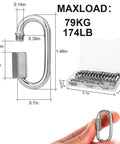 Twenty Pcs One Eighth Inch Quick Links 304 Stainless Steel Oval Threaded D Shape Repair Chain With A 174 Lbs Capacity close-up
