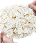 Disposable Latex Finger Cots Anti Static Roll On Finger Protectors Medium Size For Protective Fingertips And Finger Covers Approximately 332 To 342 Count Bulk Pack in hands