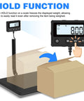 Maxus Shipping Scale 440Lb 10g Accuracy Digital Postal Scale with hold function displayed with cardboard box