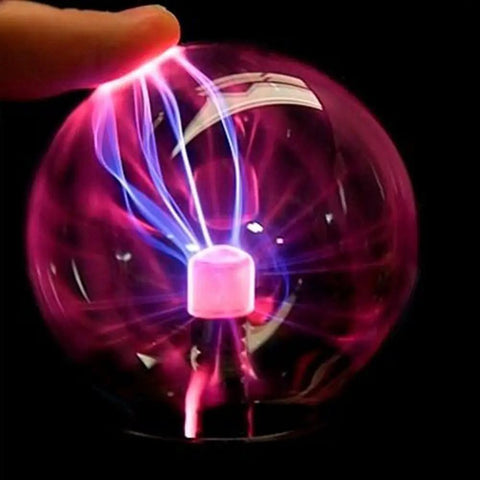 Touch Sensitive Plasma Ball Lamp Light Nebula Sphere Globe Toy USB Or Battery Powered 4 By 4 By 6 Inches Desk Mood Dope Neon Beams