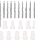 10 Piece Window Screen Plunger Latches With White Caps Aluminum Retainer Pins Replacement Clips universal door and window frame hardware set