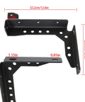 Heavy Duty Rear Bed Channel Stiffeners For 2005 To 2021 Toyota Tacoma With 9 Gauge Steel, showing precise dimensions and mounting holes.