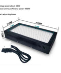 Top Notch 4000W Led UV Cure Lamp With 365Nm 395Nm And 405Nm Bands, showing dimensions and power cord, ideal for resin printing.