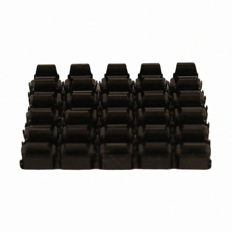 Dead Simple M6 Cage Nuts And Screws With Nylon Washers Snap In Place For Rack Mount Server Cabinets, pack of 25 black nuts.