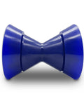 Tough As Nails 3 Inch Blue Polyurethane Boat Trailer Bow Bell Roller Kit, angled view showcasing durable polyurethane design.