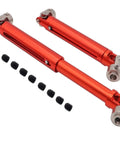 Gen7 Aluminum Driveshafts Upgrade Kit For Everest Gen7 Pro And Sport RC Crawlers With Durable Metal Shafts, Greater Range Of Motion, Enhanced Flex, Easy Install, 2pc Replacement Parts. Red aluminum RC crawler driveshafts with screws