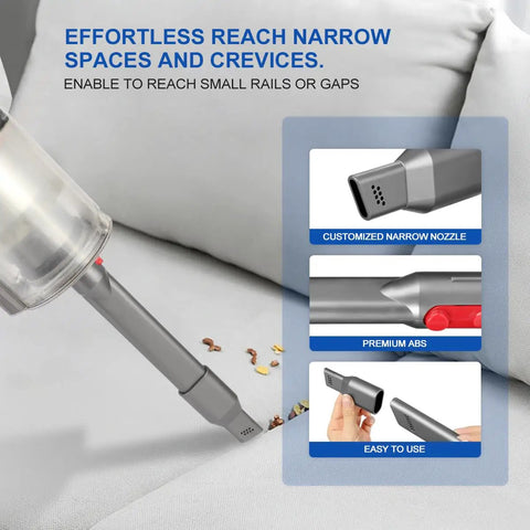 Crevice Tool Vacuum Attachment For Dyson V15 V12 V11 V10 V9 V8 V7 Gen5 Outsize Narrow Nozzle cleaning sofa crevices