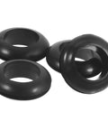 4 Piece Rubber Wire Grommet Kit For Distribution Boxes And Wiring, black rubber cable grommets shown in 4 sizes