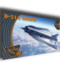 D21A Drone 1/48 Scale Plastic Model Aircraft Kit Unpainted Unassembled With Serial 4819 New In Box package front view