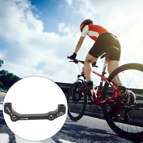 Aluminum Disc Brake Caliper Mount Adapter For Mountain Bikes Four Model Set IS To PM rider and adapter close-up
