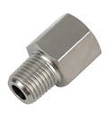 Stainless Steel 304 NPT to Metric Thread Adapter, 1/4 Inch NPT Female to M14 X 1.5 Male Pipe Fitting, Heavy-Duty 16 MPa
