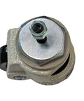 Heavy Duty Retractable Caster Wheels With Self Leveling Build And 220 Lb Load Capacity Smooth Swivel Nylon Casters For Furniture, top view of caster wheel mechanism.