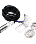 Laser Photoelectric Switch Sensor NPN NO And NC Four Wire Ten To Thirty Volt DC Input Twelve And Twenty Four Volt, with mounting kit.