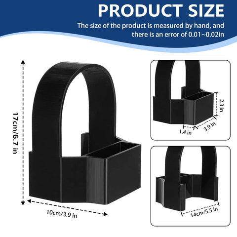 Power Supply Holder For Seestar S50 Cord Tangle Free Portable Grab N Go Mount product dimensions and size diagram