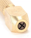 Close-up of Pin Vise Hand Drill With Replaceable Heads Non Slip Copper Handle On The Go Watch Tool for precision work
