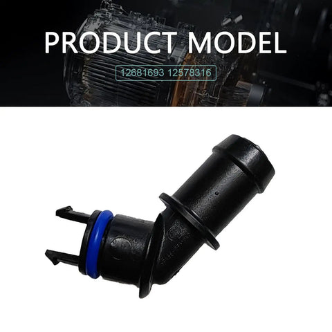 Premium Positive Crankcase Ventilation Valve Connector black rubber and plastic engine breather adapter with blue seal.