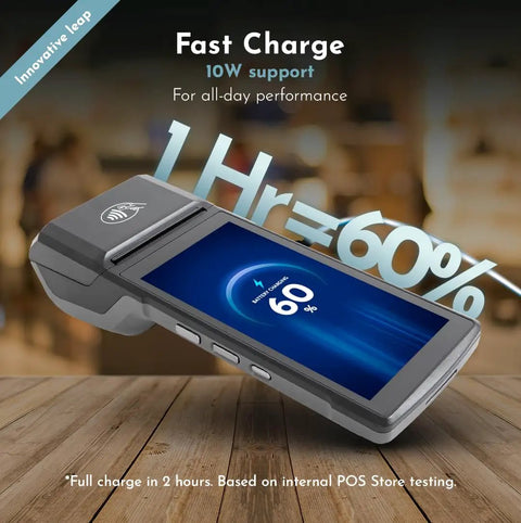 Android 14 Handheld POS with 58MM High Speed Thermal Printer and 5.5 Inch Touch Screen NFC Ready 4G 3GB RAM 32GB ROM