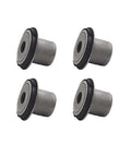 4 Pack Rack And Pinion Mounting Bushing Kit Left And Right Replacement For 2004 To 2016 Sienna Avalon Camry Solara Yaris ES300 ES33 Drop In Easy Install Direct Fit To Cut Vibration Noise And Boost Handling visible as four cylindrical metal bushings with rubber edges on a white background