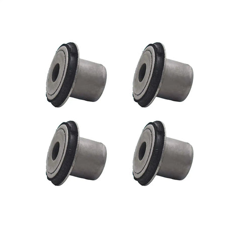 4 Pack Rack And Pinion Mounting Bushing Kit Left And Right Replacement For 2004 To 2016 Sienna Avalon Camry Solara Yaris ES300 ES33 Drop In Easy Install Direct Fit To Cut Vibration Noise And Boost Handling visible as four cylindrical metal bushings with rubber edges on a white background