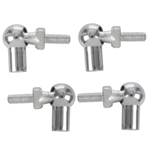 Six Millimeter Male And Female Thread L Shaped Ball Joint Rod End Bearings Four Pack For Heavy Duty Beefed-Up Metal Linkage Pneumatic Systems DIY Builds And Mechanical Projects, four metal bearings