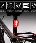 Clip On Safety Light For Night Running And Cycling With Five Modes, High Visibility Tail Light For Bikes, USB rechargeable shown