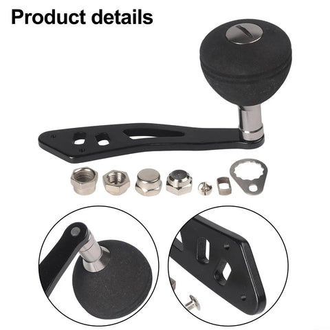 Swag Eva Power Handle Upgrade Kit For Round Baitcasting Reel With Ergo Metal Grip And Swanky Black Finish To Crush Big Catch Sessions Fast, black EVA metal handle with hardware